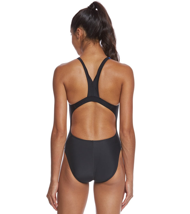 Sporti Piped Splice Wide Strap One Piece Swimsuit- International shipping overseas (7-14 Days)